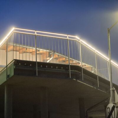 Geländer Edelstahl mit LED Band