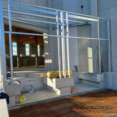 Rahmenkonstruktion für den Einbau von Sektionaltoren