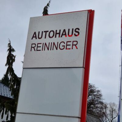 Werbetafel Edelstahl